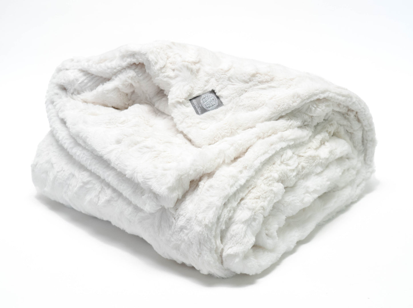 Ivory Faux Fur Minky Throw (50" x 60")