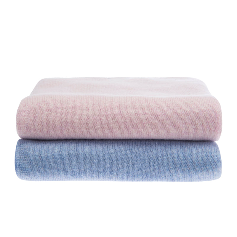 Bespoke Baby Cashmere Blanket in Denim Blue