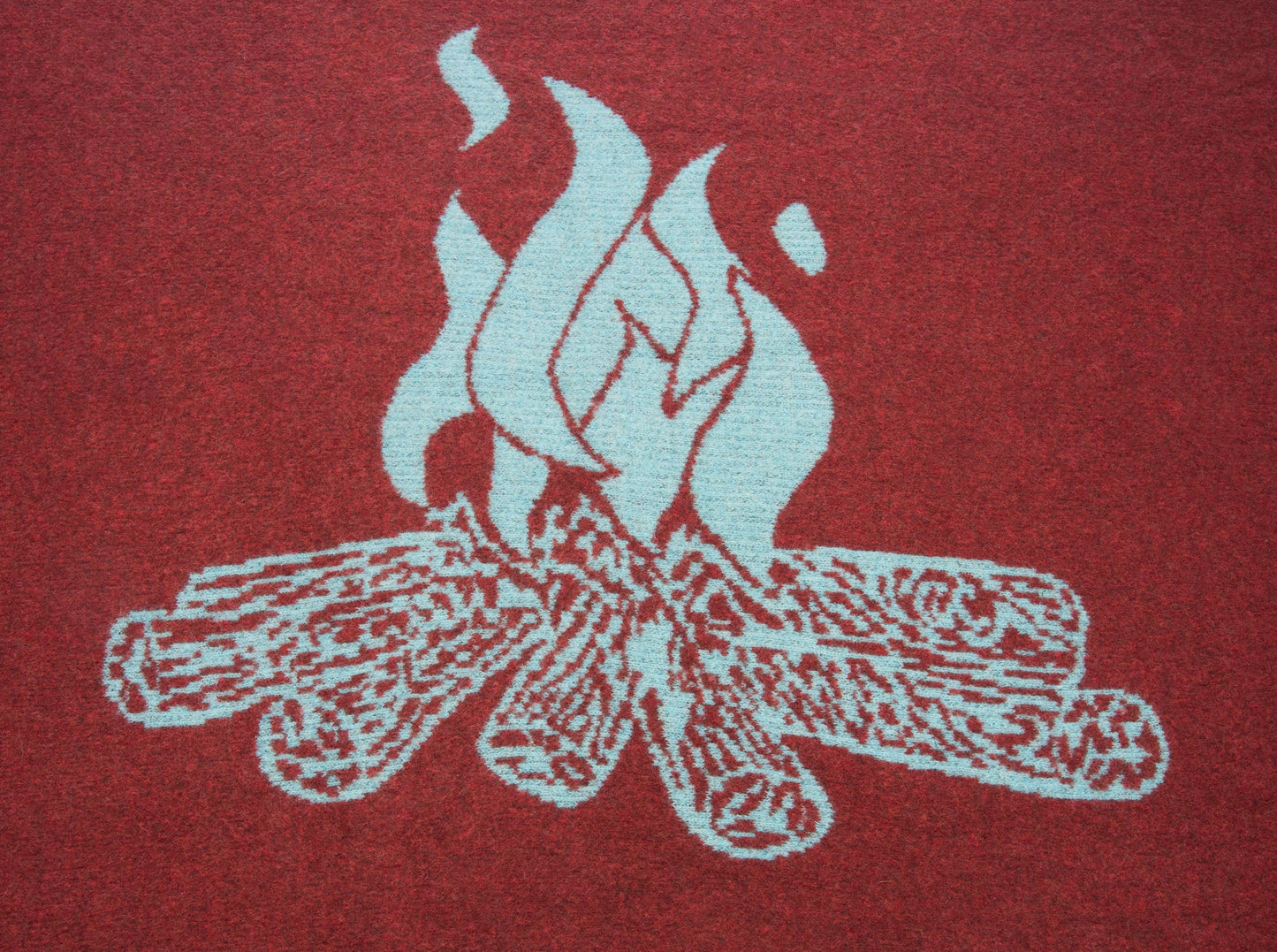 Cabin Throw in Turquoise & Brick Red