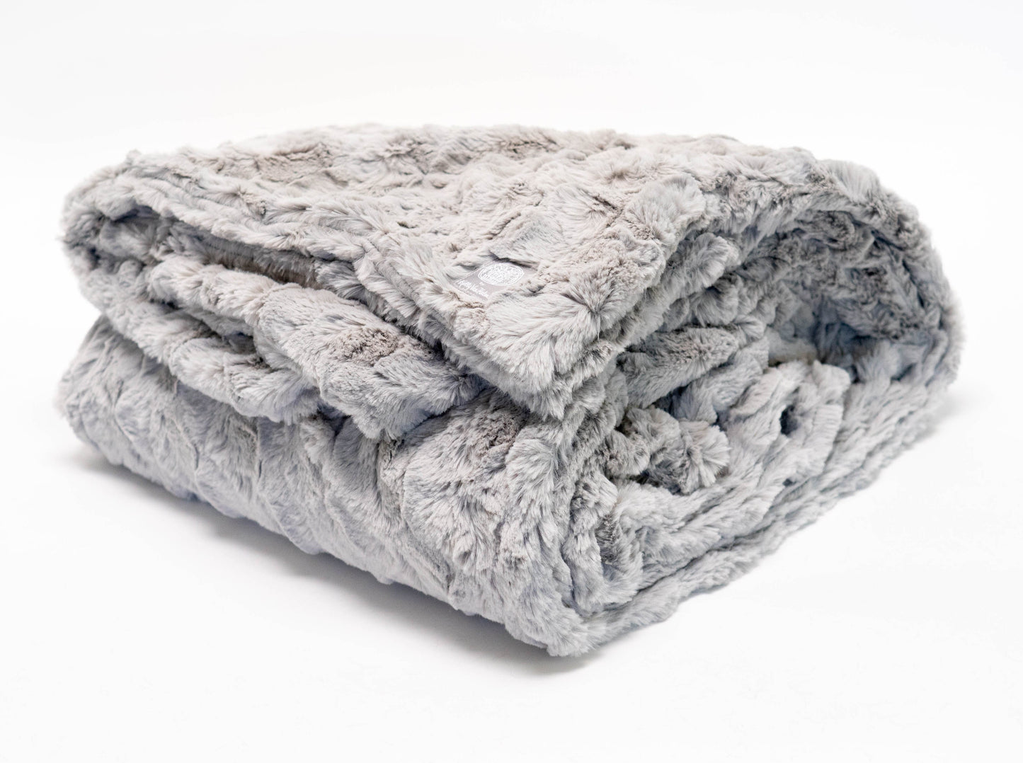 Grey Faux Fur Minky Throw (60" x 84")