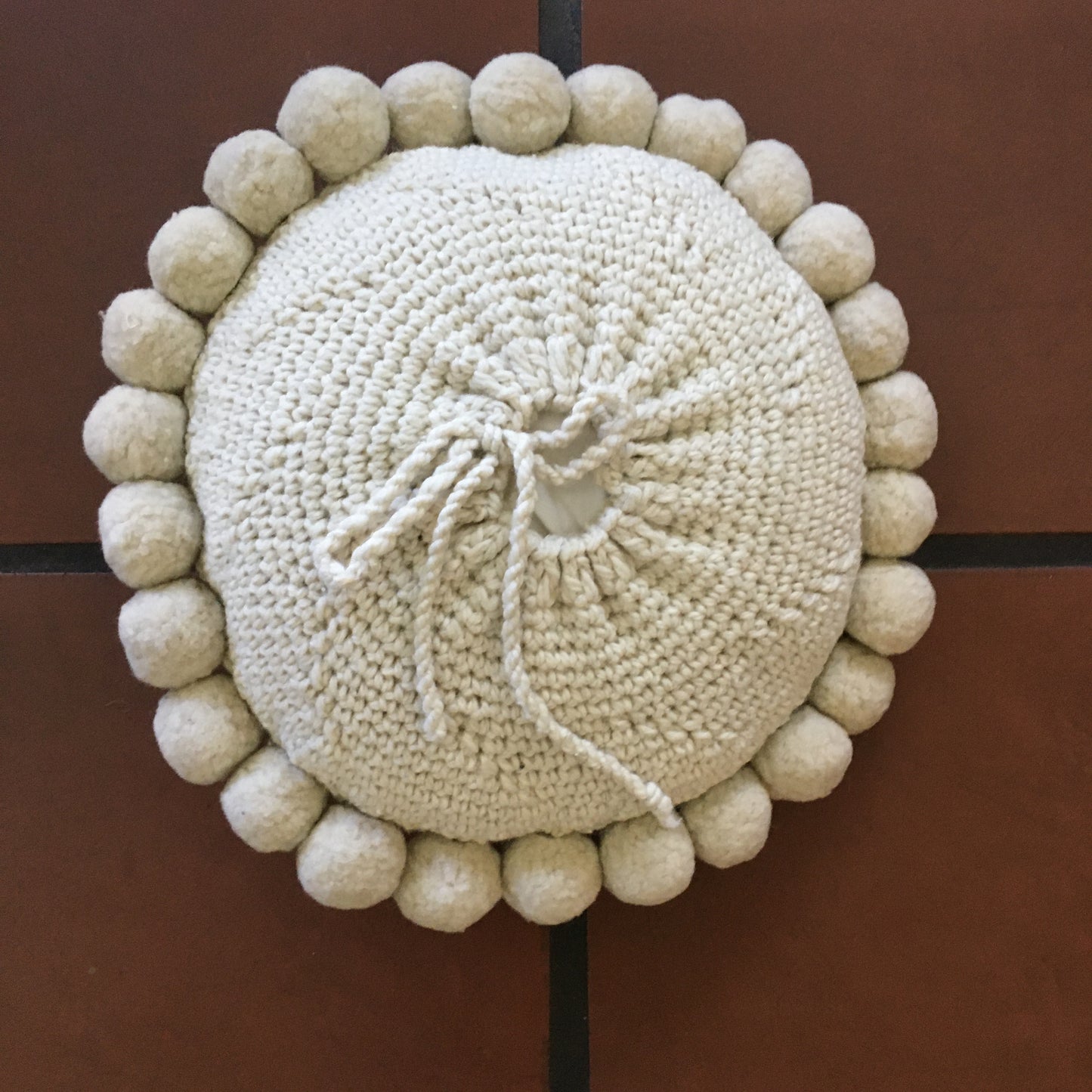 Bespoke Round Sheep's Wool Pillow With Down Insert