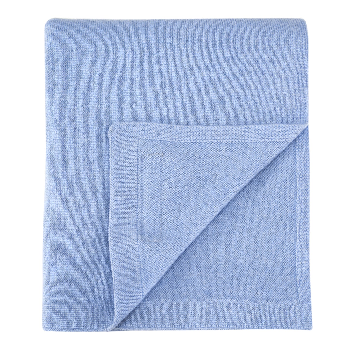 Bespoke Baby Cashmere Blanket in Denim Blue