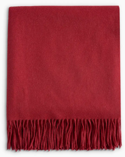 Cashmere Blanket in Umbria Red
