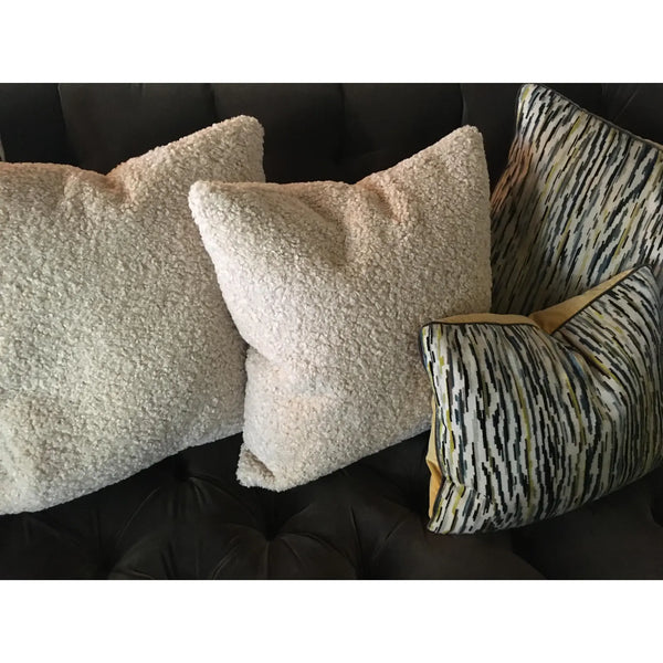 Teddy Faux Shearling Pillows with Down Inserts (Pair)