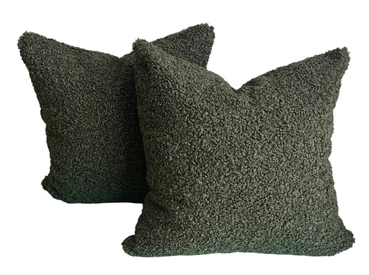 Forrest Boucle Pillows & Inserts (Pair)