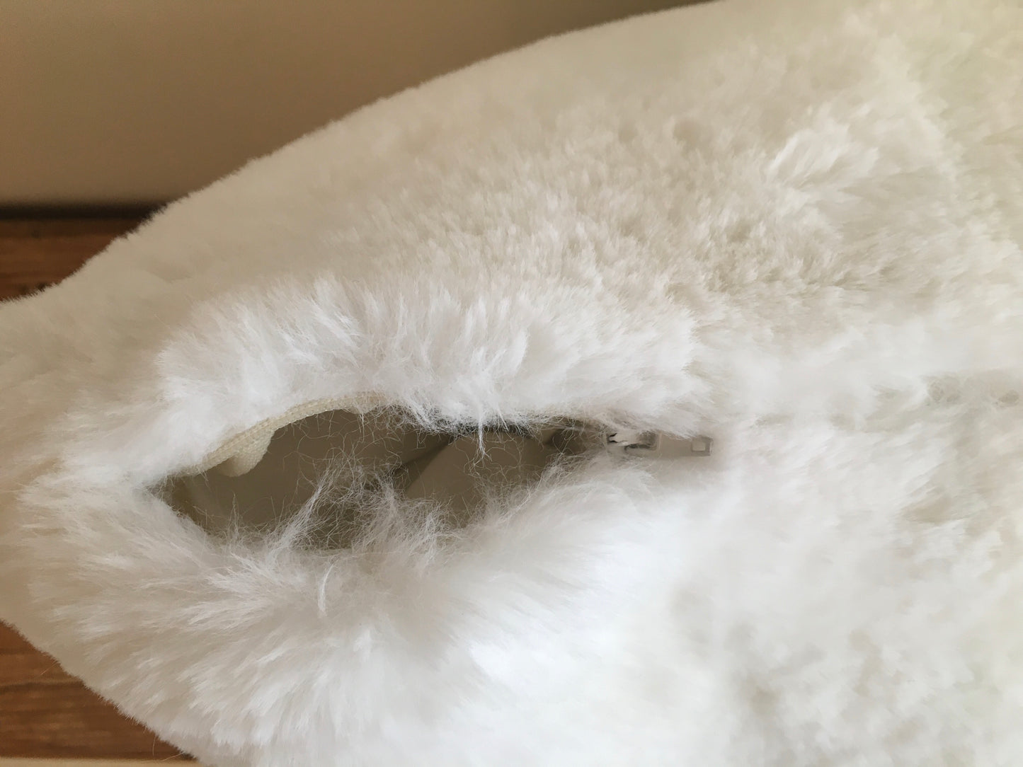 Polar White Faux Fur Pillow
