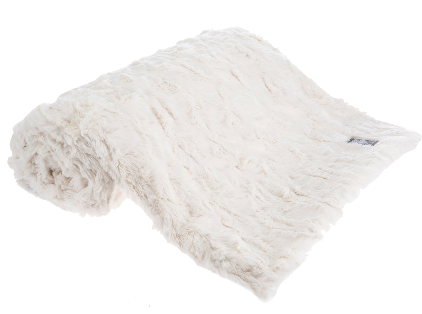 Ivory Faux Fur Minky Throw (60" x 84")