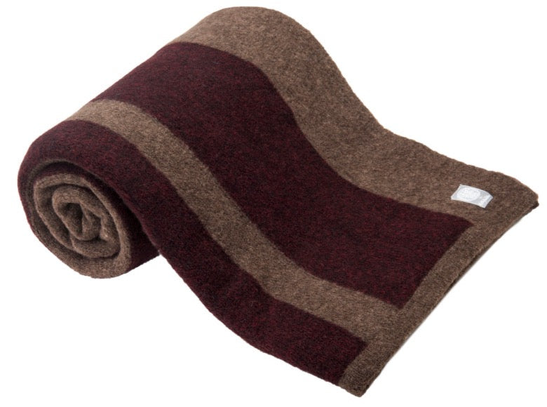 Super Soft Italian Wool-Yak Blanket/Wrap (Stripe)