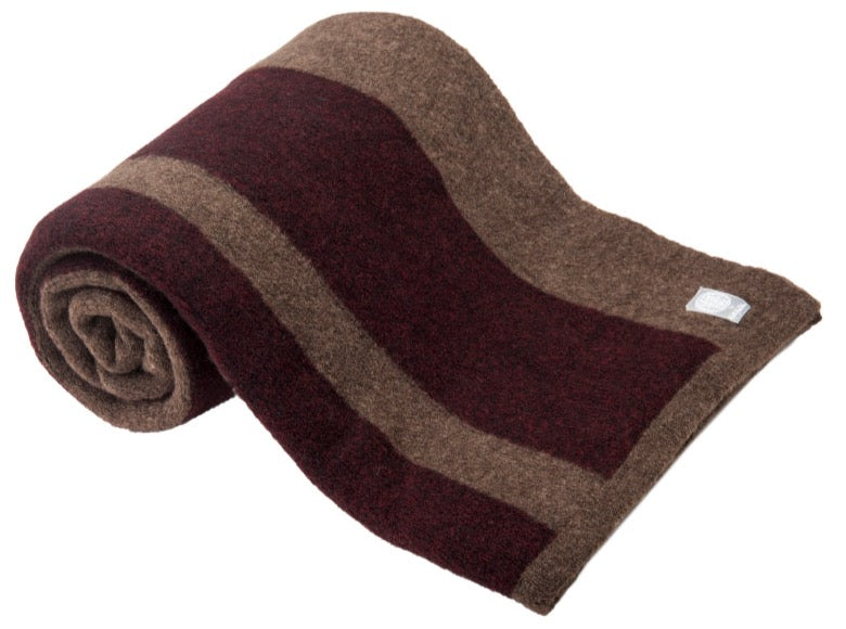 Super Soft Italian Wool-Yak Blanket/Wrap (Stripe)