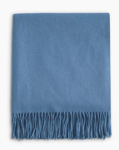 Cashmere Blanket in Seaboard Blue