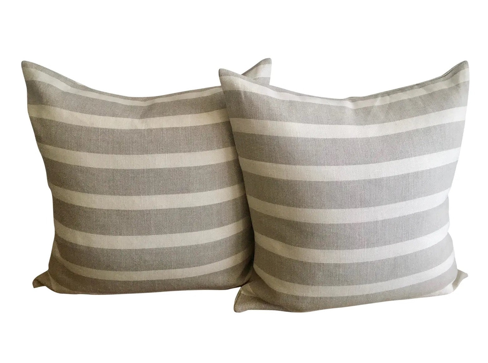 Ecru & Sand Linen Pillow Shams - (Pair)