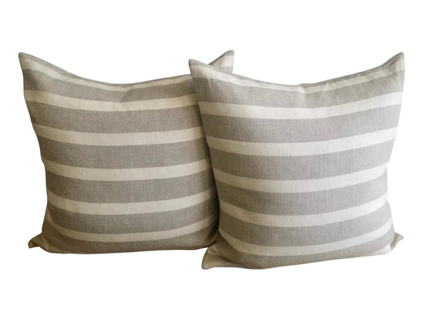 Ecru & Sand Linen Pillow Shams - (Pair)