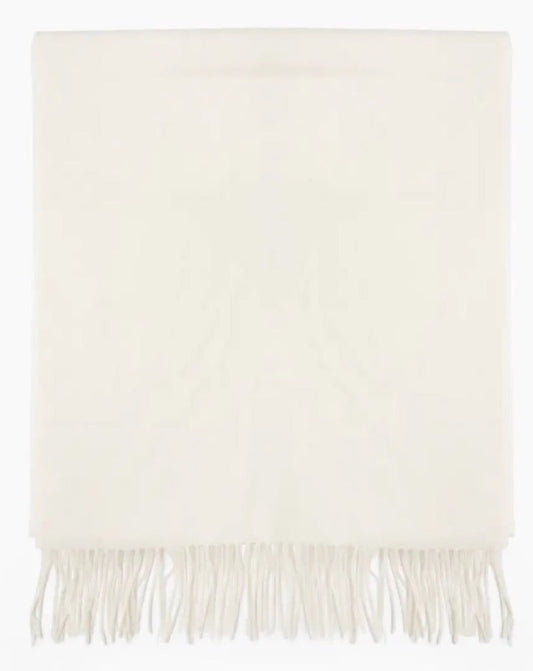 Cashmere Blanket in Marble White