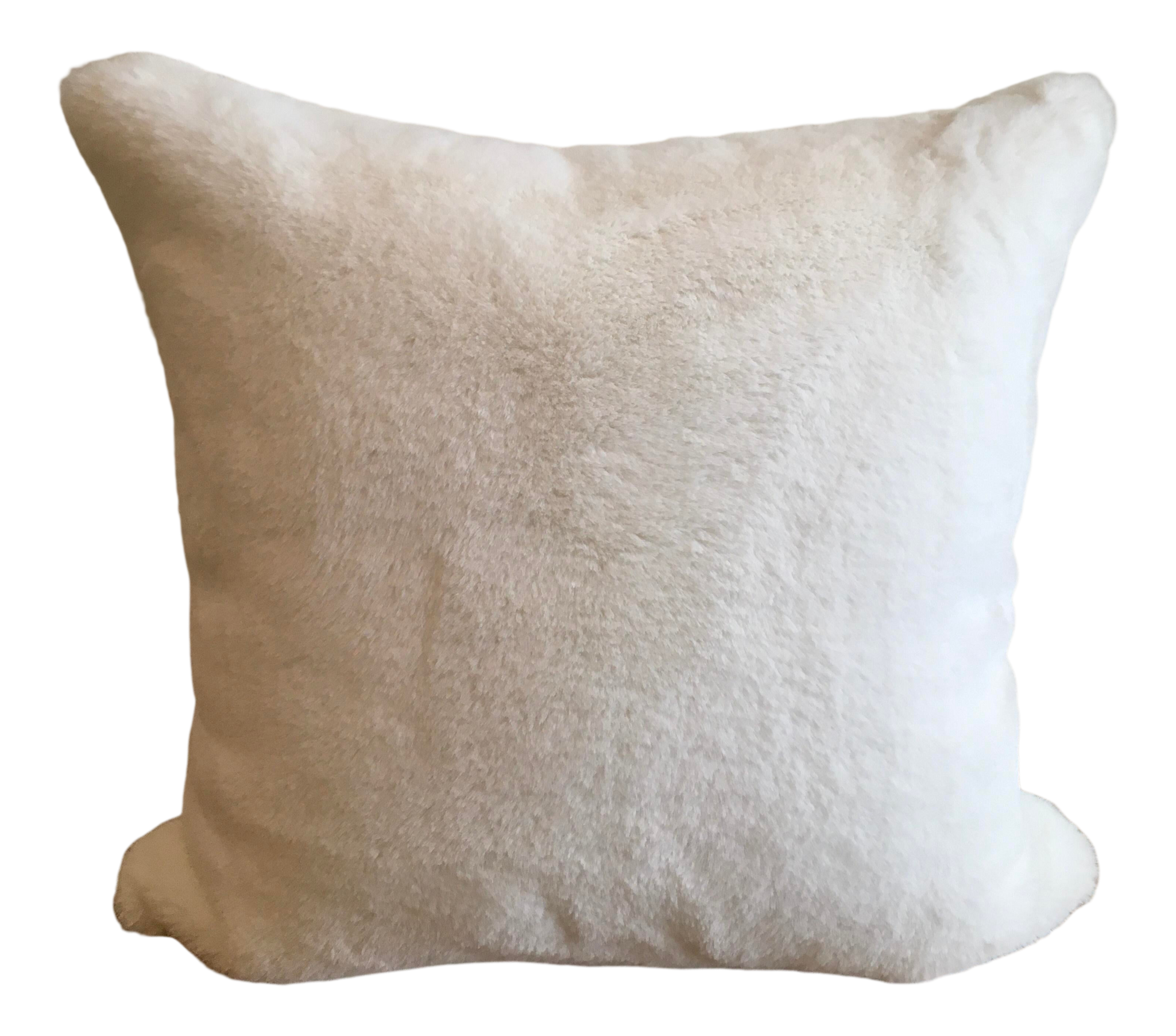 Polar White Faux Fur Pillow