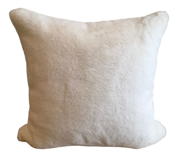 Polar White Faux Fur Pillow